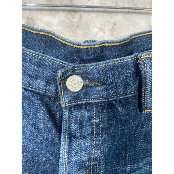 Levi's Men's 501 Jeans Original Fit Straight Button Fly Dark Wash 38x32 (37x30) - Picture 3 of 11